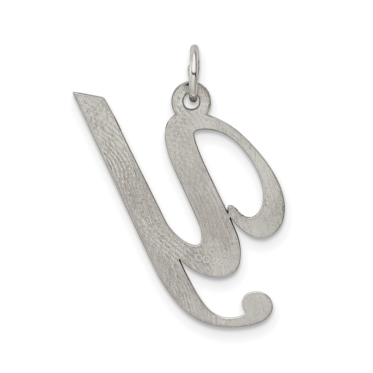 Sterling Silver Letter Y Pendant, Cursive Script Initial Charm for Women or Unisex Wear