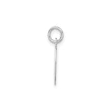Sterling Silver Initial D Pendant, Polished Block Letter Charm, Unisex Monogram Jewelry