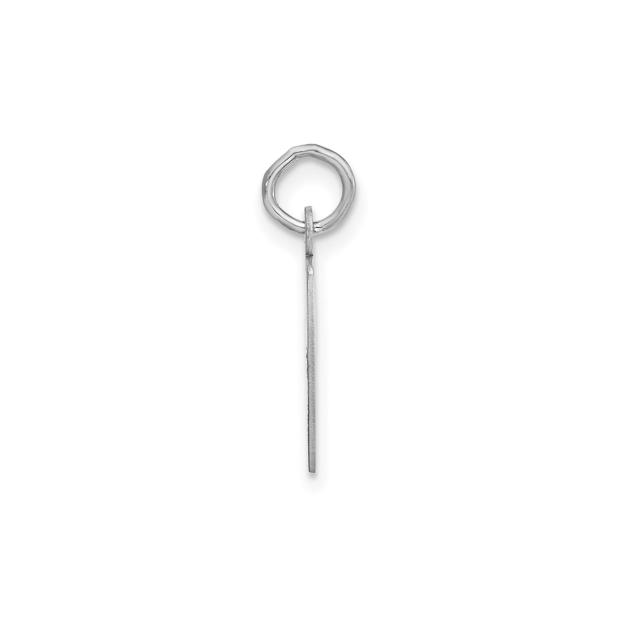 Sterling Silver Lowercase F Pendant, Polished Initial Charm, Modern Monogram Design