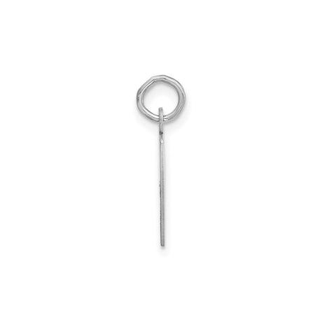 Sterling Silver Lowercase F Pendant, Polished Initial Charm, Modern Monogram Design