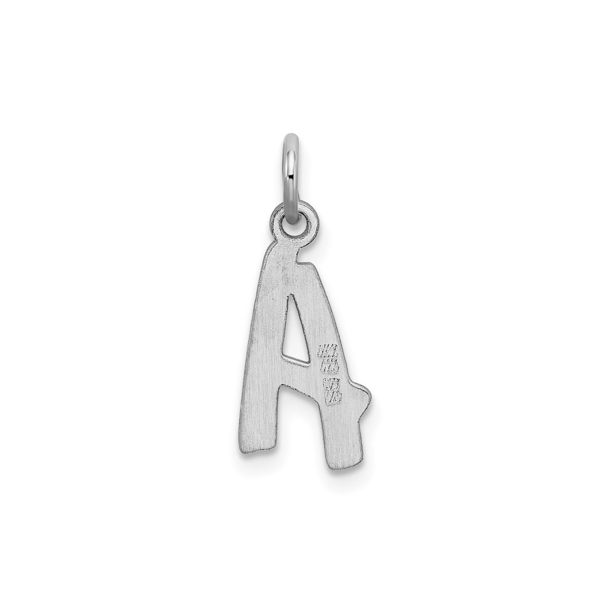 Sterling Silver Initial A Pendant Charm, Polished Block Letter, Unisex Jewelry Accessory