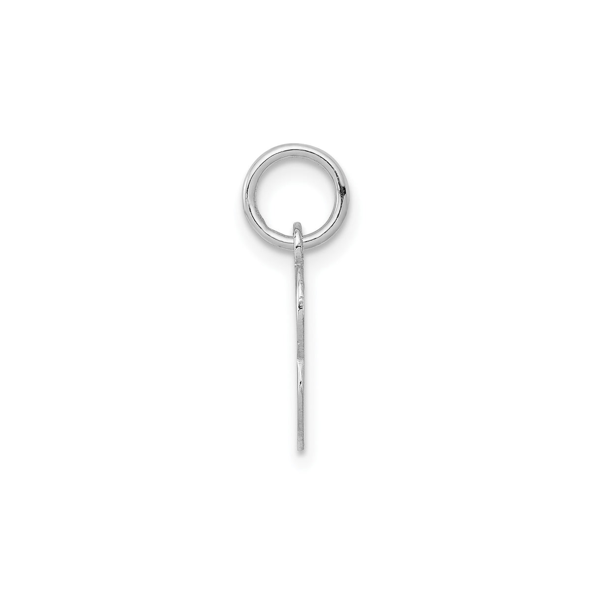 Sterling Silver Initial B Pendant, Polished Script Letter Charm for Women or Unisex Wear