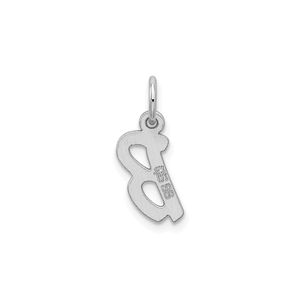 Sterling Silver Initial B Pendant, Polished Script Letter Charm for Women or Unisex Wear