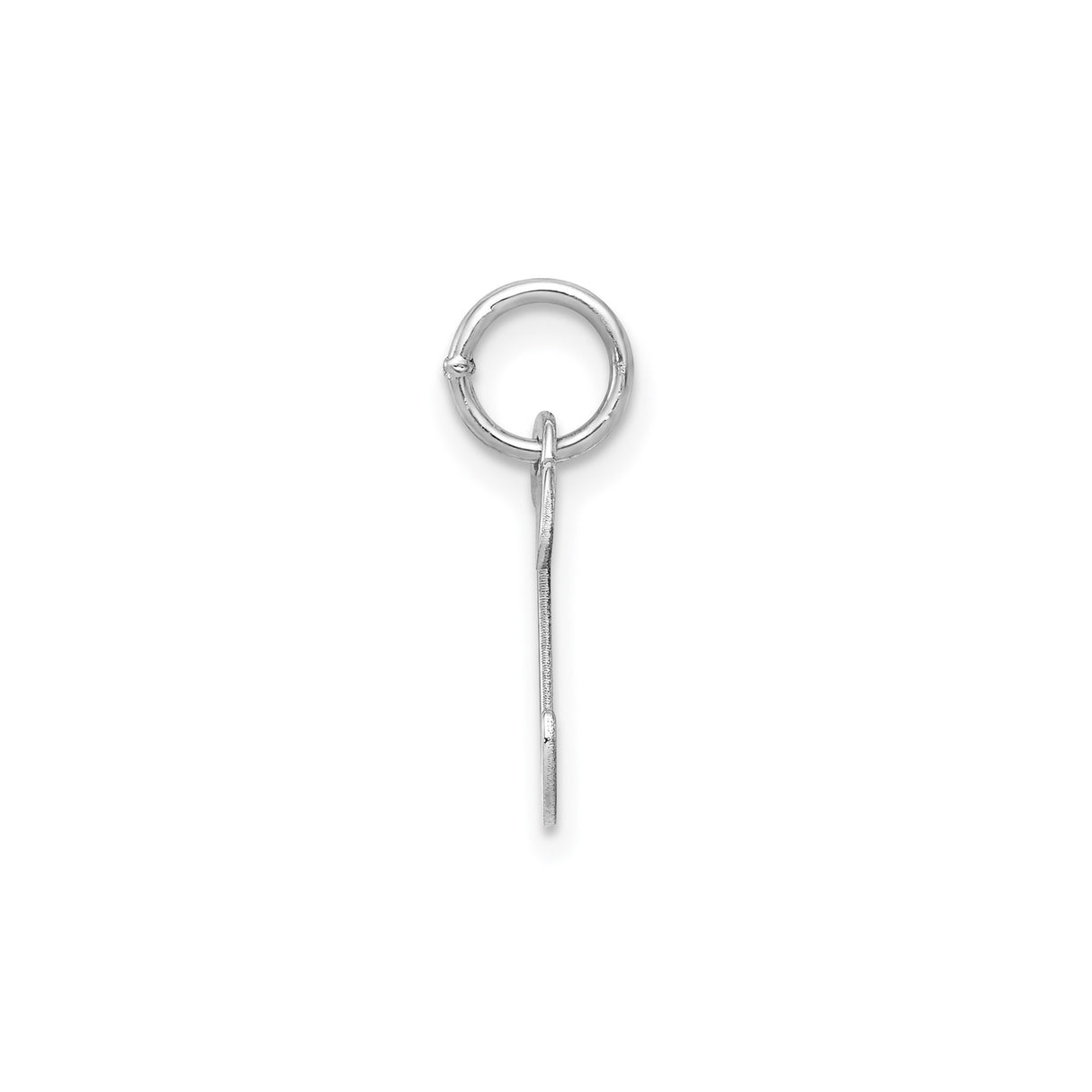 Sterling Silver Initial C Pendant, Script Letter Charm, Polished Monogram Jewelry for Women