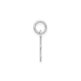 Sterling Silver Letter E Pendant Charm, Script Capital Alphabet, Monogram Style for Women or Unisex