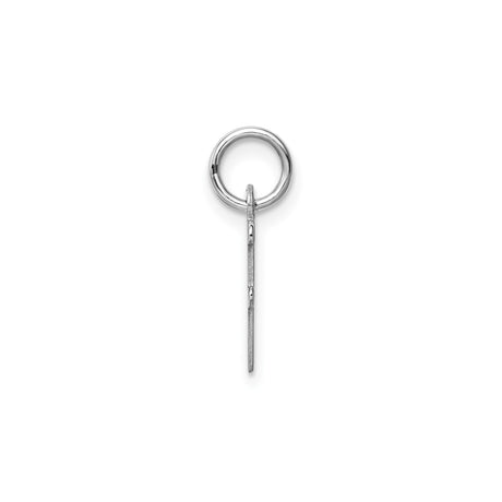 Sterling Silver Letter F Pendant Charm, Polished Script Initial Jewelry for Women or Unisex