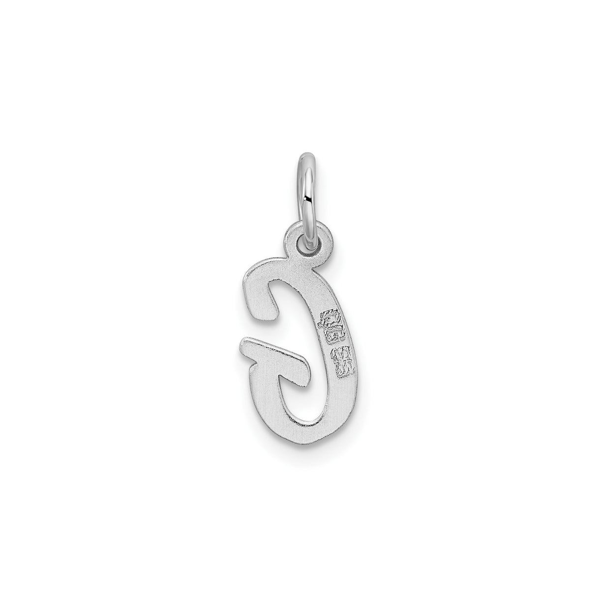 Sterling Silver Initial G Pendant Charm, Script Letter Monogram Jewelry
