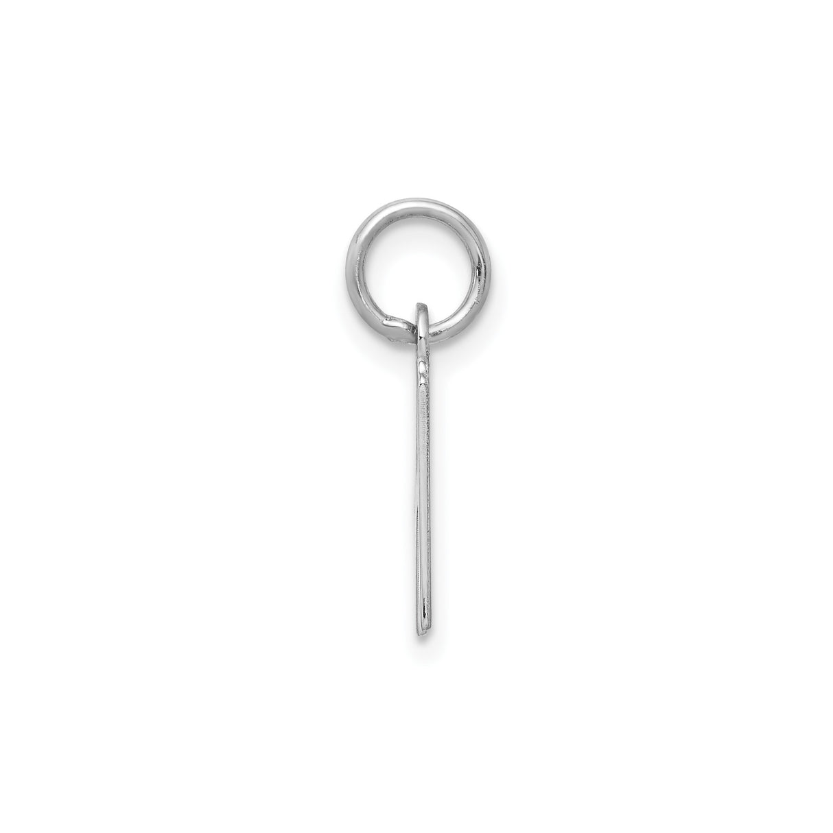 Sterling Silver Initial H Pendant Charm, Polished Script Letter, Minimalist Alphabet Jewelry