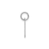 Sterling Silver Initial H Pendant Charm, Polished Script Letter, Minimalist Alphabet Jewelry