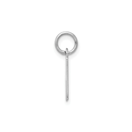 Sterling Silver Initial H Pendant Charm, Polished Script Letter, Minimalist Alphabet Jewelry