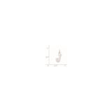 Sterling Silver Initial J Pendant, Polished Minimalist Letter Charm for Women