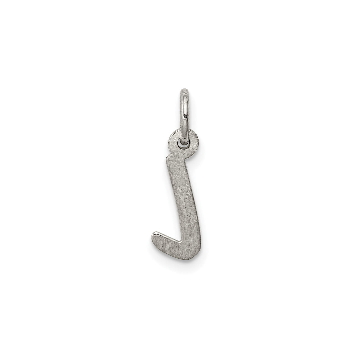 Sterling Silver Initial L Pendant, Polished Alphabet Letter Charm for Women