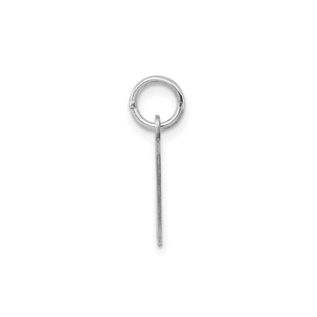Sterling Silver Initial M Pendant Charm, Polished Script Letter, Unisex or Womens Jewelry