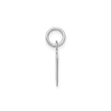 Sterling Silver N Pendant, Polished Script Letter Charm, Minimalist Monogram Jewelry for Women