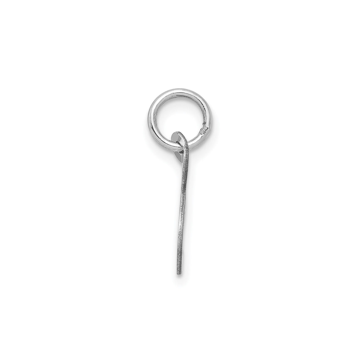 Sterling Silver Initial S Pendant Charm, Polished Block Letter Design for Women or Unisex Use
