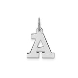 Sterling Silver Letter A Pendant Charm, Block Font Initial Monogram Jewelry for Necklace or Bracelet