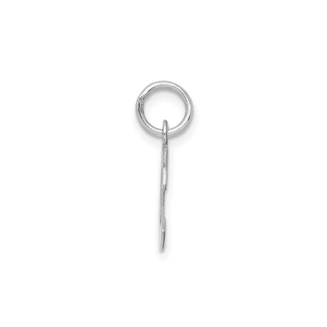 Sterling Silver Letter C Pendant Charm, Polished Block Font, Unisex Initial Jewelry