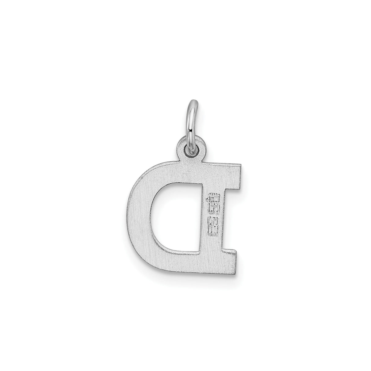 Sterling Silver Initial D Pendant Charm, Block Letter Monogram Design for Women or Unisex