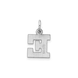 Sterling Silver Initial Pendant Charm, Bold Block Letter E Design for Women or Unisex Wear