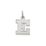 Sterling Silver Initial Pendant Charm, Bold Block Letter E Design for Women or Unisex Wear