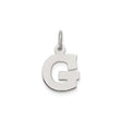 Sterling Silver G Initial Pendant Charm, Block Letter Design for Women or Unisex Use