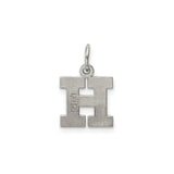 Sterling Silver Letter H Pendant, Bold Block Style Initial Charm for Women or Unisex Use