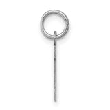 Sterling Silver Initial Pendant I Letter Charm, Polished Block Style, Unisex Jewelry