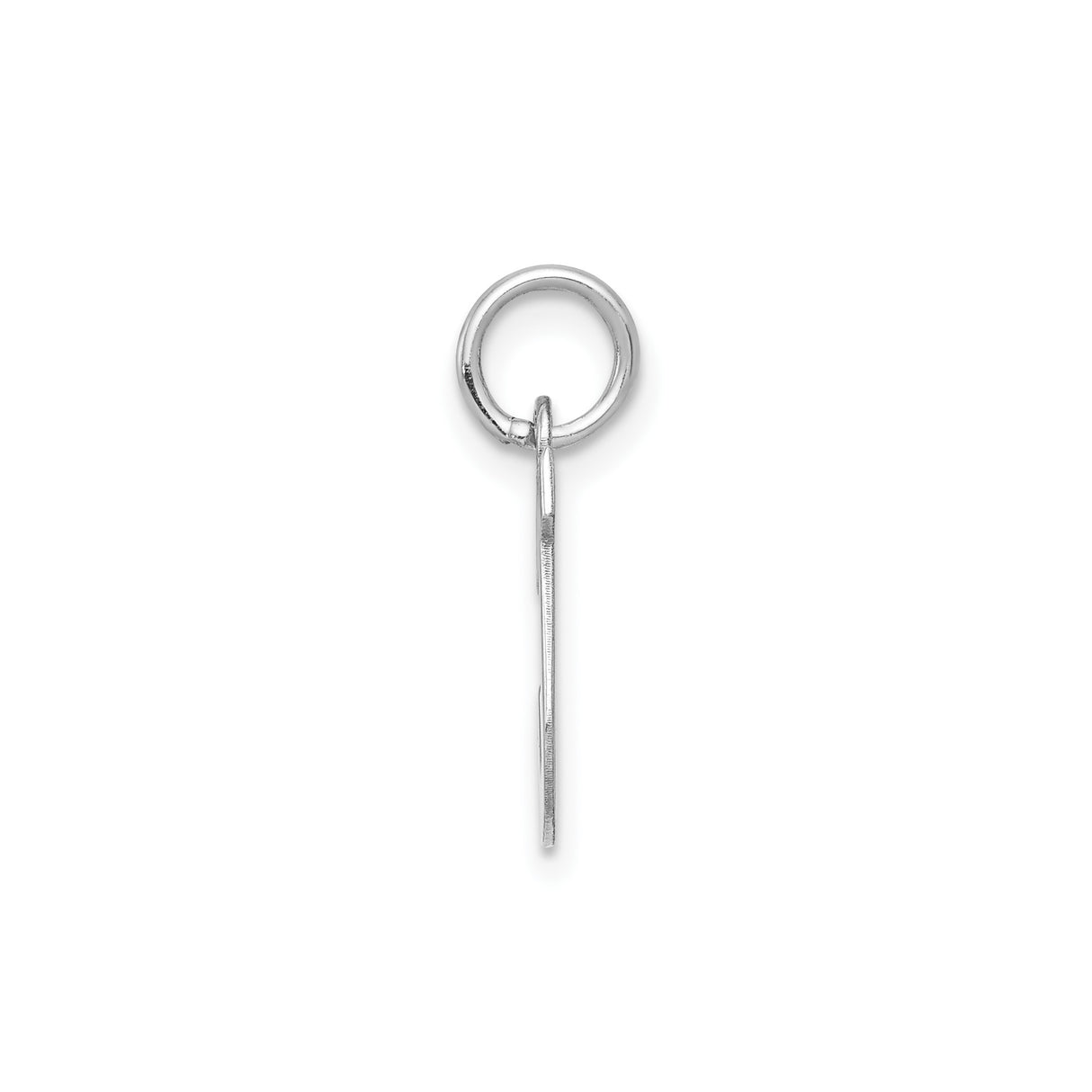 Sterling Silver Initial J Pendant Charm, Polished Block Letter Design for Women or Unisex