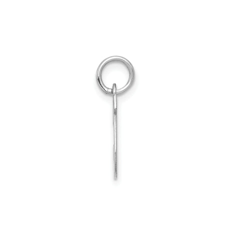Sterling Silver Initial J Pendant Charm, Polished Block Letter Design for Women or Unisex