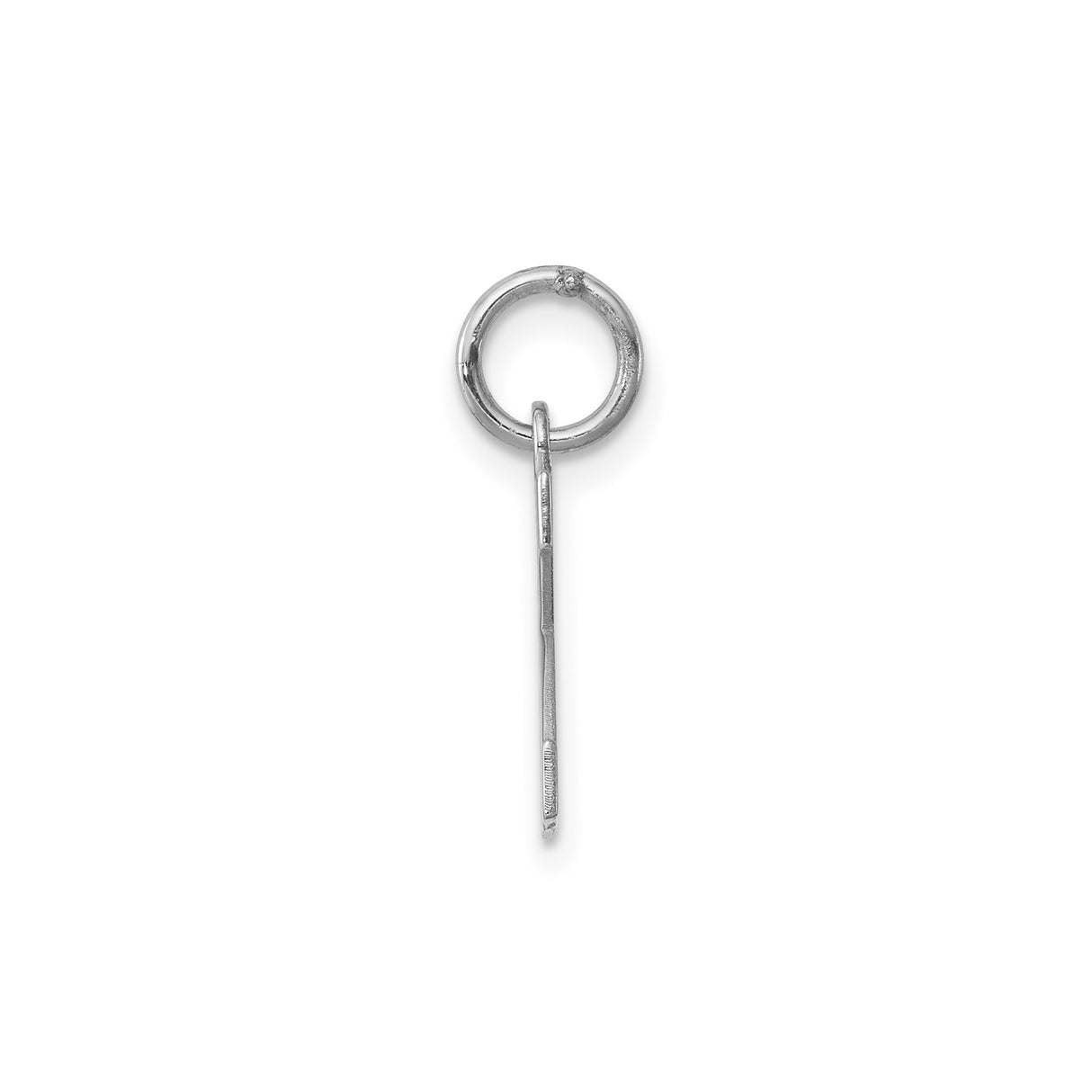 Sterling Silver Initial K Pendant Charm, Polished Block Letter Monogram Jewelry