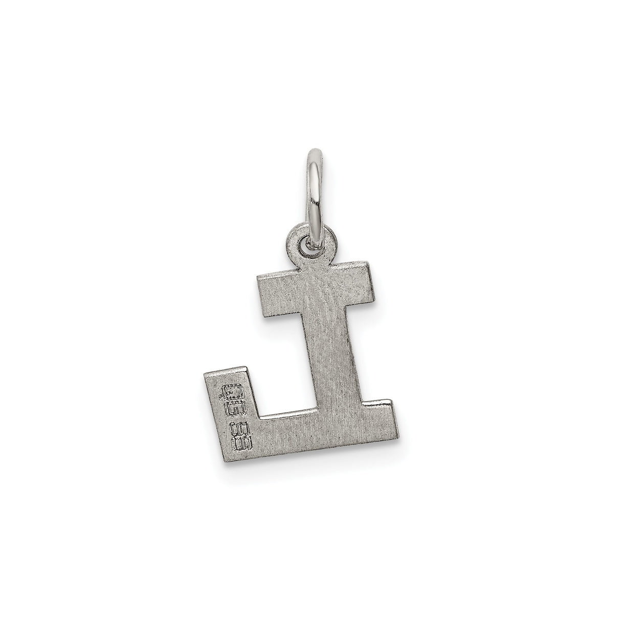 Sterling Silver Letter L Charm Pendant, Bold Block Initial Design for Necklace or Bracelet