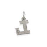 Sterling Silver Letter L Charm Pendant, Bold Block Initial Design for Necklace or Bracelet