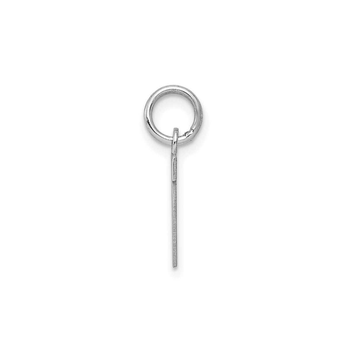 Sterling Silver Initial N Pendant, Polished Block Letter Charm, Unisex Name Jewelry