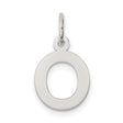 Small Block Initial Q Charm Pendant in Real 925 Sterling Silver