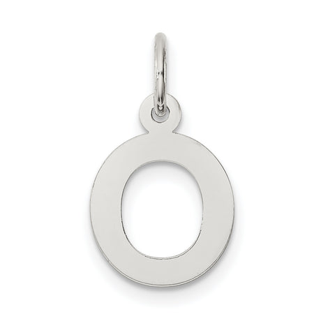 Small Block Initial Q Charm Pendant in Real 925 Sterling Silver