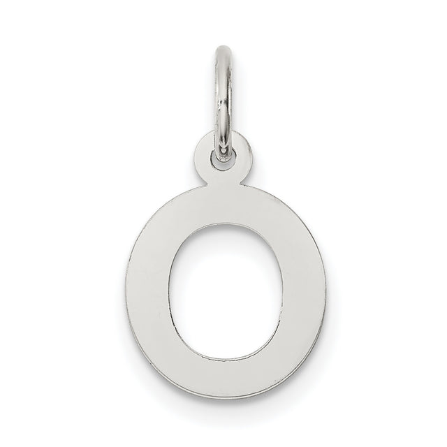 Small Block Initial Q Charm Pendant in Real 925 Sterling Silver
