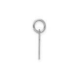 Sterling Silver Initial W Pendant Charm, Polished Block Letter Design, Unisex Jewelry Piece
