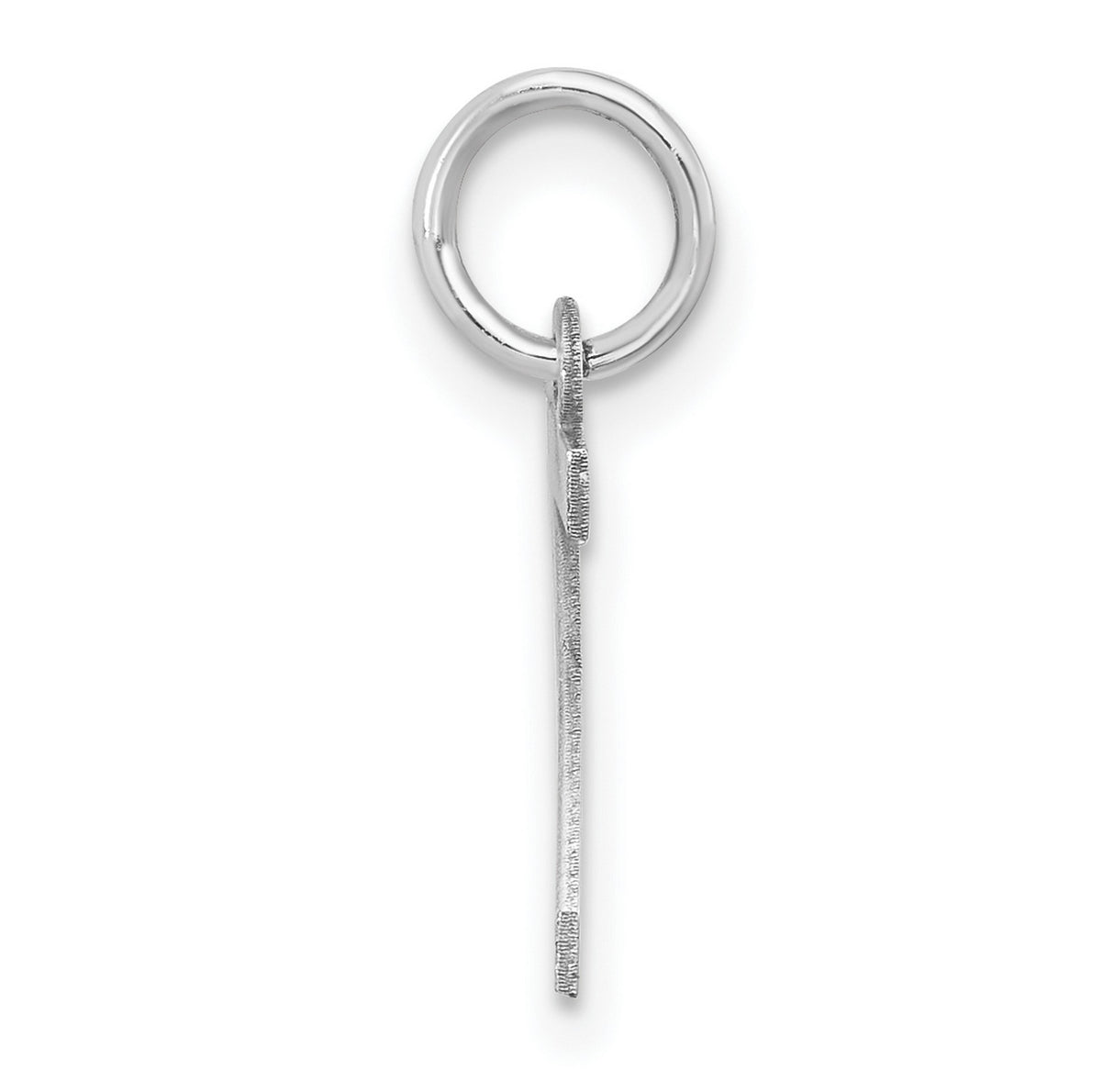 Block Letter Z Initial Charm Pendant in Real 925 Sterling Silver
