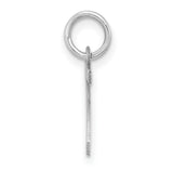Block Letter Z Initial Charm Pendant in Real 925 Sterling Silver
