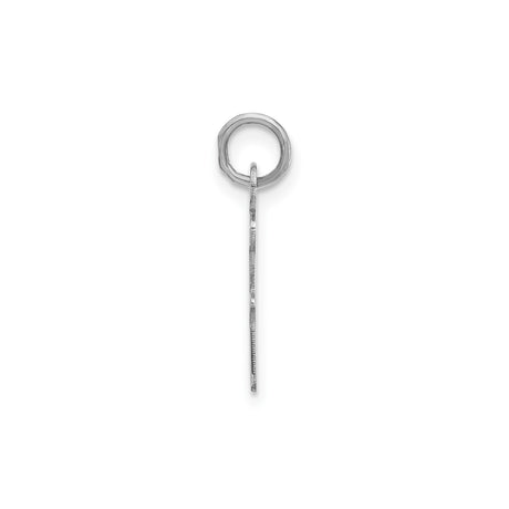 Sterling Silver Lowercase F Initial Pendant Charm, Polished Alphabet Jewelry for Women or Unisex