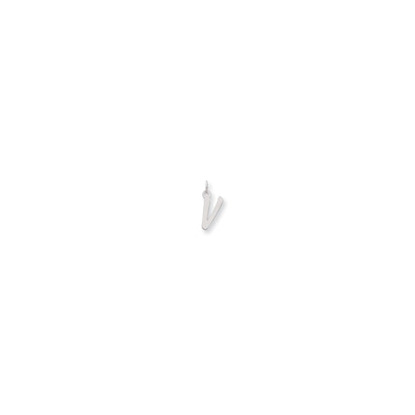 Sterling Silver Initial V Pendant, Sleek Alphabet Charm with Modern Minimalist Design