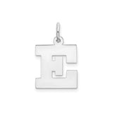 Sterling Silver Letter E Pendant Charm, Bold Modern Font Initial Monogram Jewelry