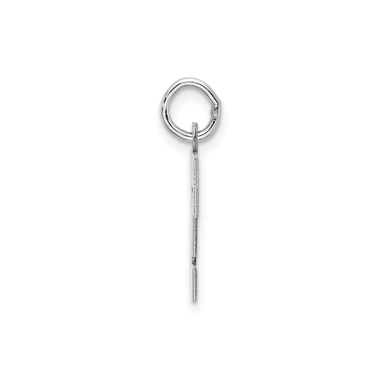 Sterling Silver Initial F Pendant, Bold Block Letter Charm for Necklace or Bracelet