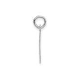 Sterling Silver Letter I Pendant Charm, Block Font Initial Jewelry for Women or Unisex Wear