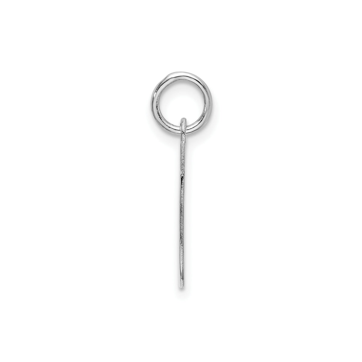 Sterling Silver Initial J Pendant Charm, Polished Block Letter, Minimalist Alphabet Jewelry