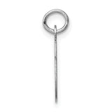 Sterling Silver Letter U Pendant Charm, Bold Block Initial Design, Unisex Monogram Jewelry