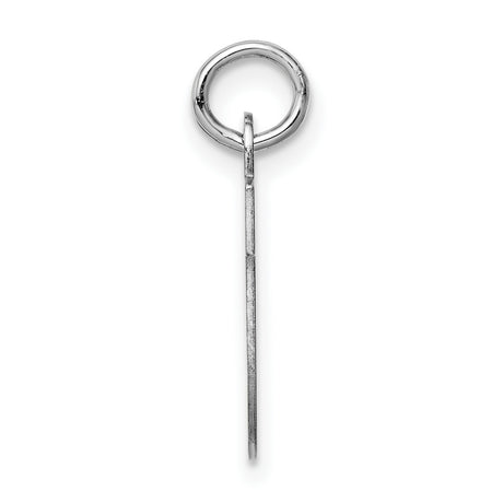 Sterling Silver Letter U Pendant Charm, Bold Block Initial Design, Unisex Monogram Jewelry