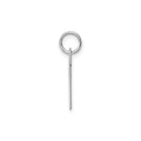 Sterling Silver W Pendant Charm, Polished Block Letter Initial Monogram Jewelry
