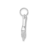 Sterling Silver Ice Skate Charm Pendant, Figure Skating Jewelry for Women and Girls