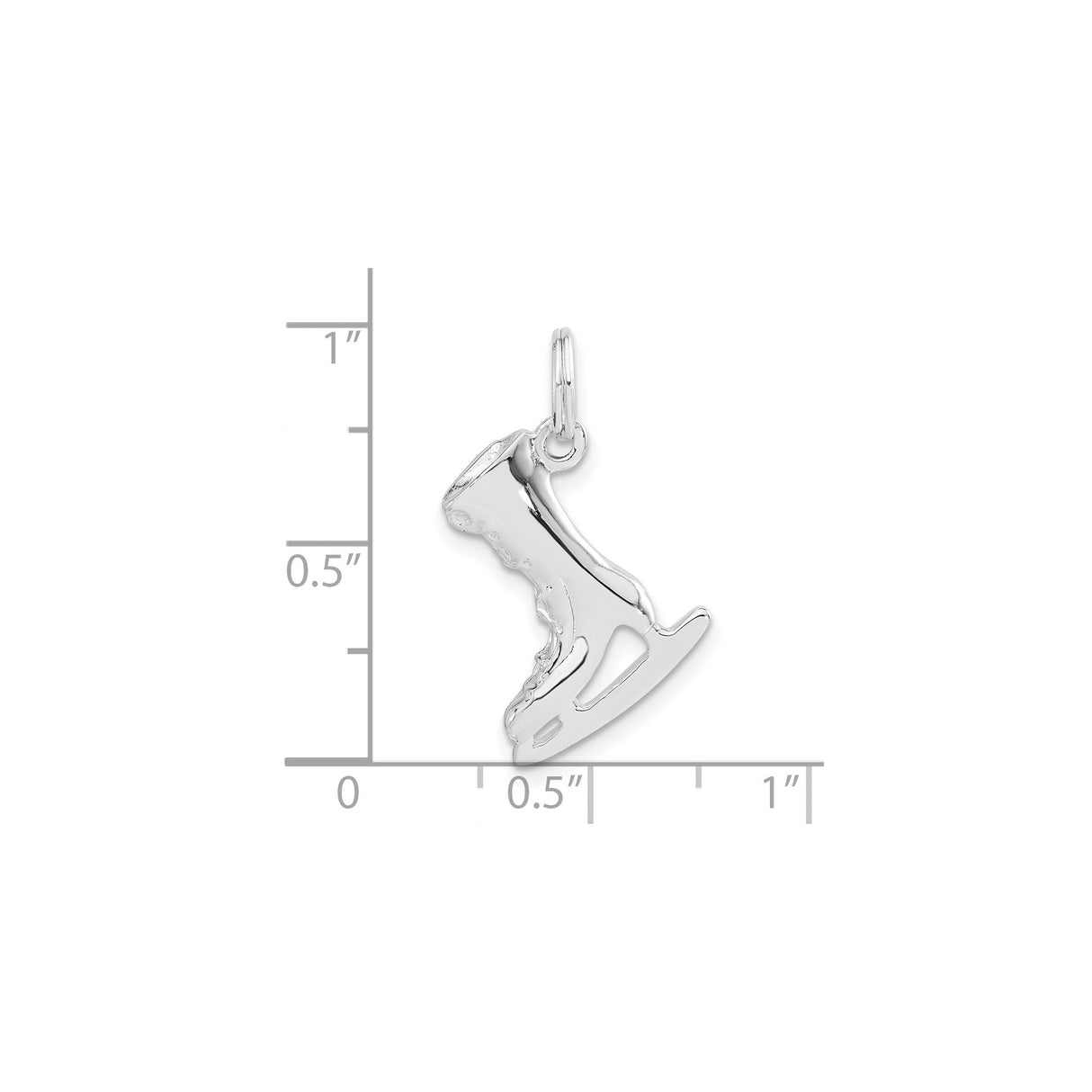Sterling Silver Ice Skate Charm Pendant, Figure Skating Jewelry for Women and Girls